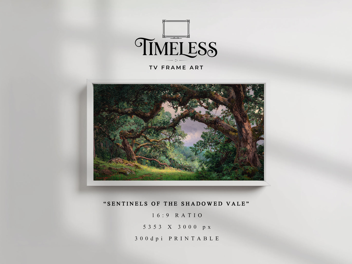 pastoral view Green Landscape Art | Digital Download for Samsung Frame TV, Horizontal Wall Art Print