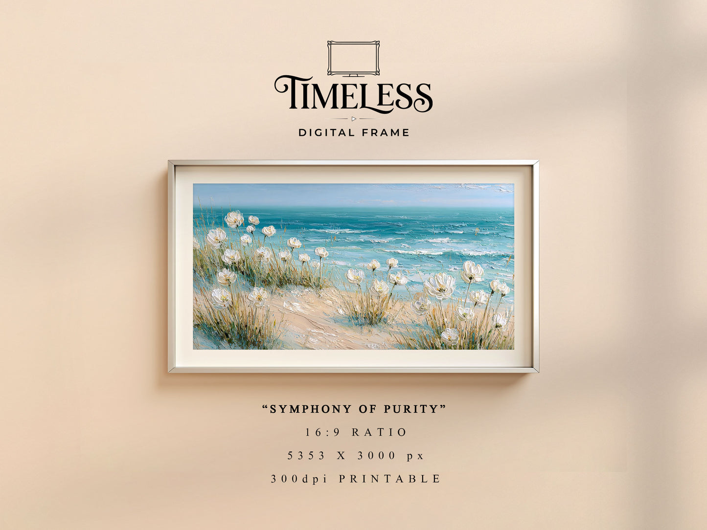 Classic Coastal View TV Frame Art #157 | Digital Download | TV Frame art