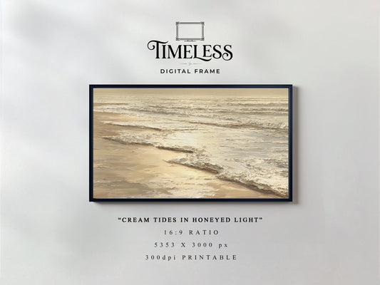Sunset Coast Seascape ocean horizon #188 | Digital Download for Samsung Frame TV, Horizontal Wall Art Print