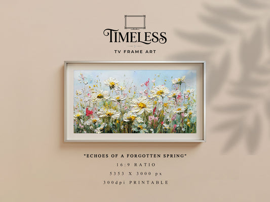 Soft Pastel Meadow TV Frame Art | Echoes of a Forgotten Spring | TV frame art