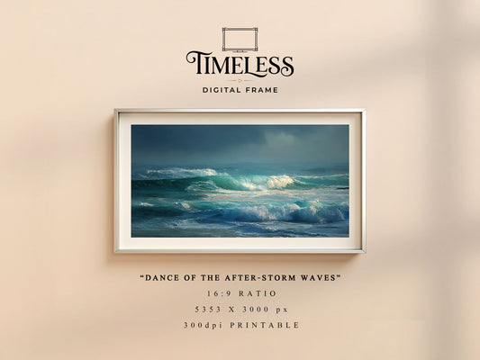 Stormy Coastal Scene #206 | Digital Download | Digital TV Frame Art