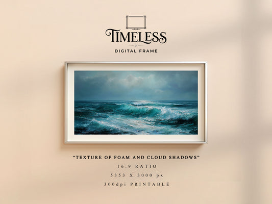 Stormy Coastal Scene TV Frame #208 | Digital Download | TV Frame Art