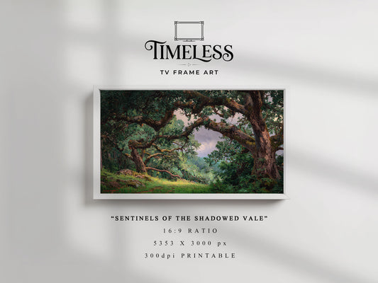 pastoral view Green Landscape Art | Digital Download for Samsung Frame TV, Horizontal Wall Art Print