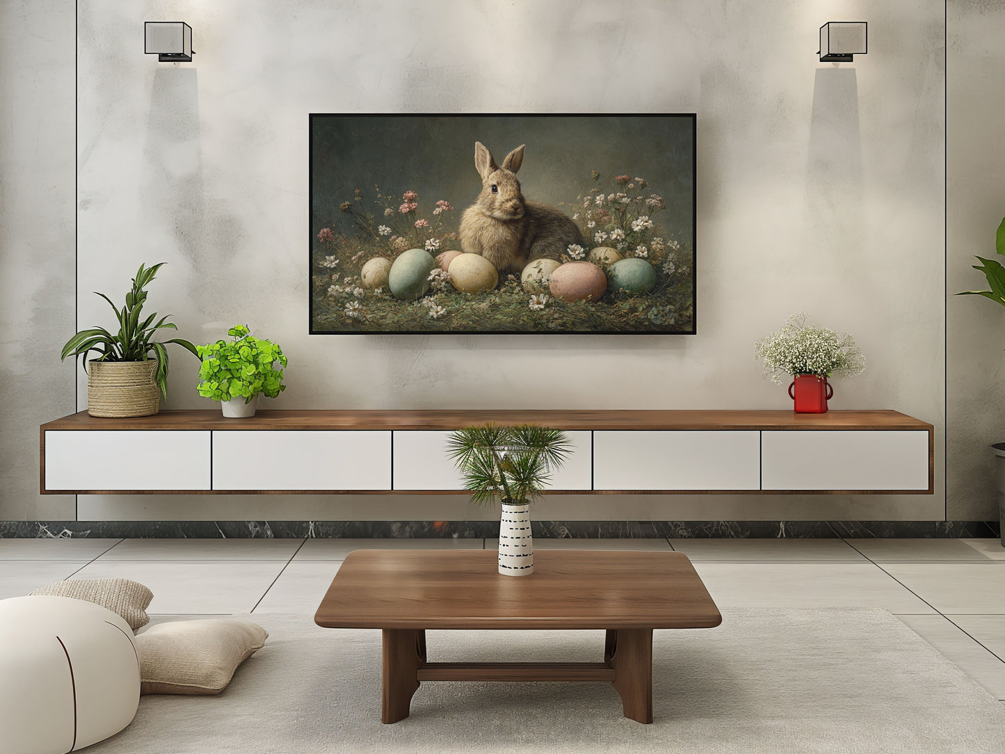 The Wild Rabbit's Secret and the Pastel Treasures #17 | Digital TV Frame Art