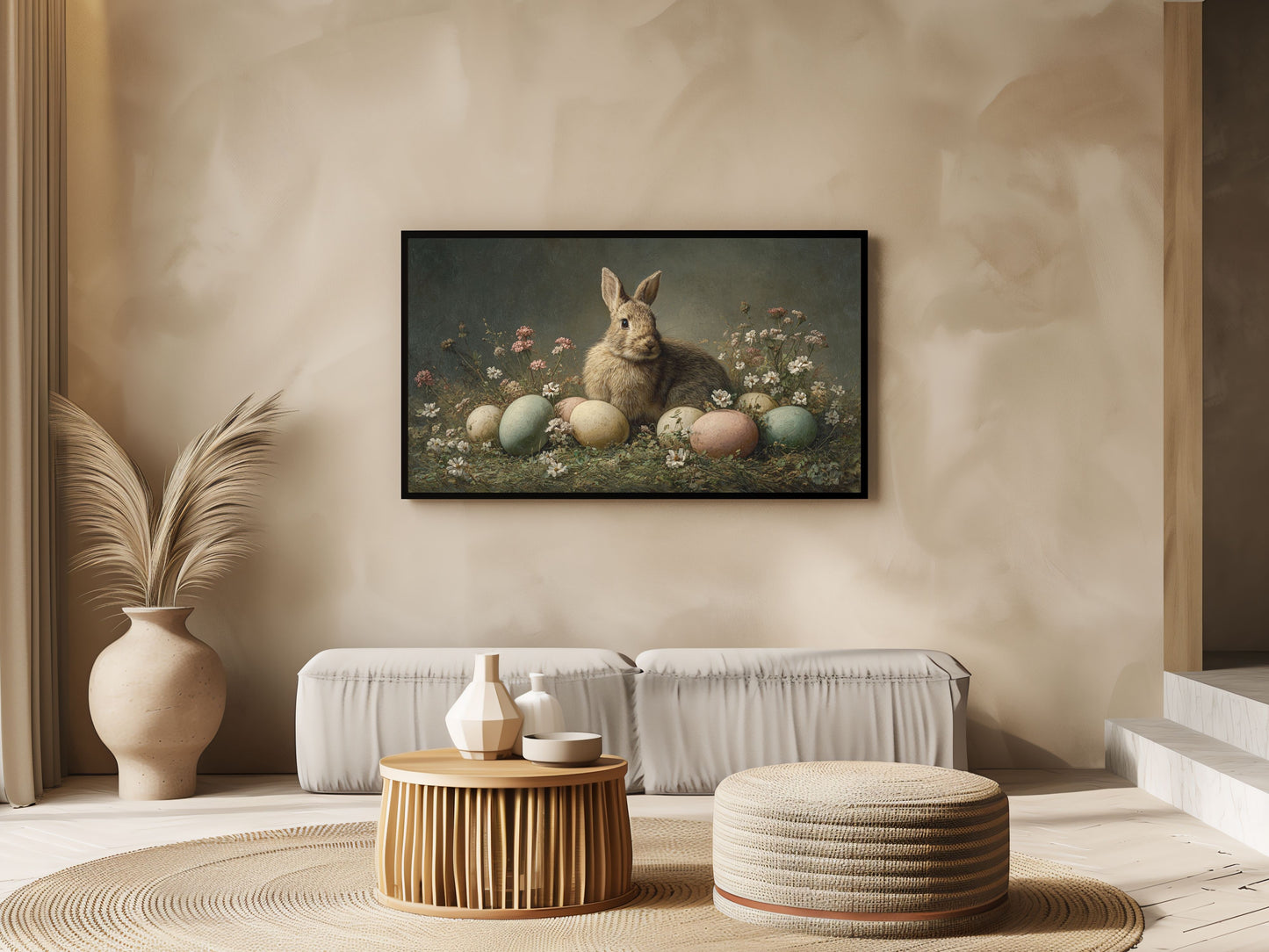 The Wild Rabbit's Secret and the Pastel Treasures #17 | Digital TV Frame Art