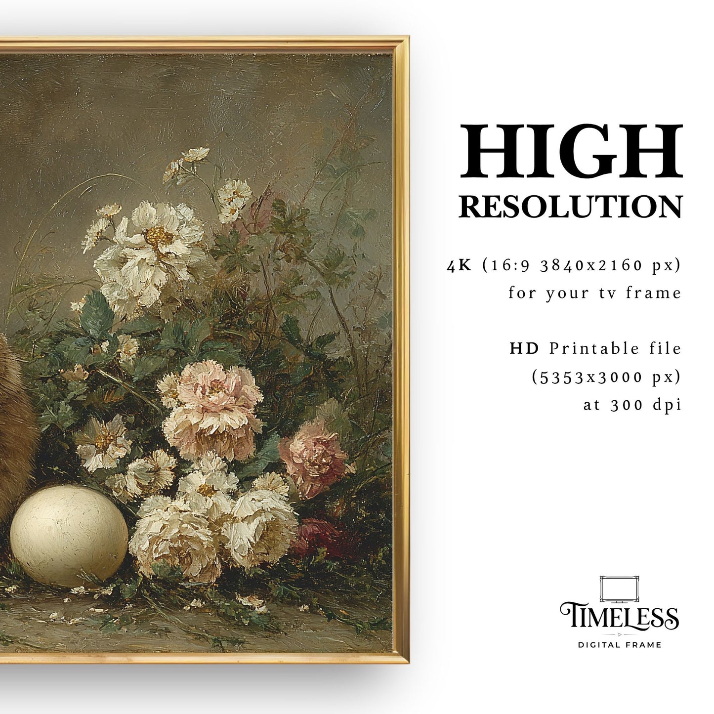 Fluffy Spring Treasures #18 | Digital TV Frame Art