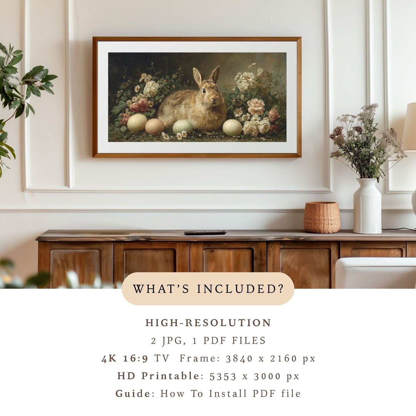 Fluffy Spring Treasures #18 | Digital TV Frame Art