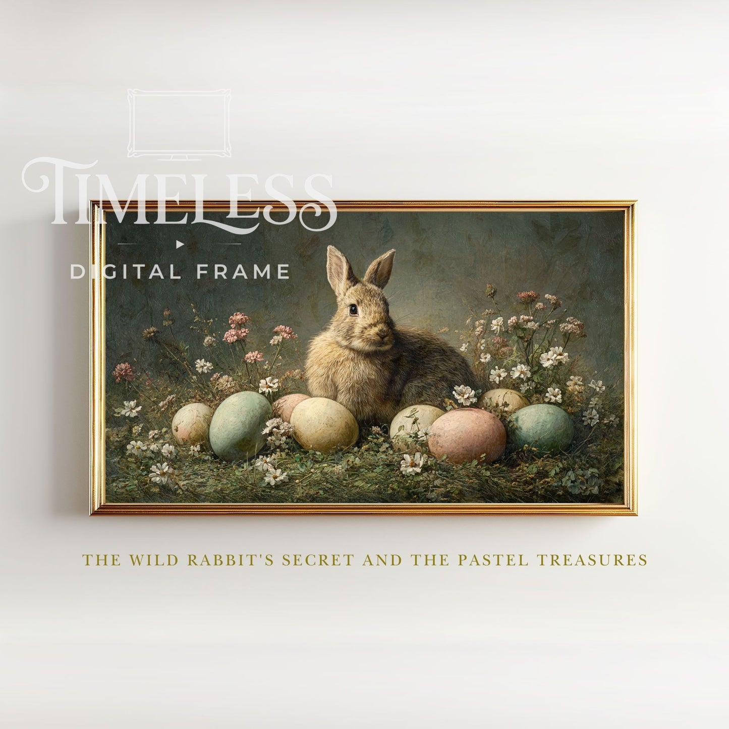 The Wild Rabbit's Secret and the Pastel Treasures #17 | Digital TV Frame Art
