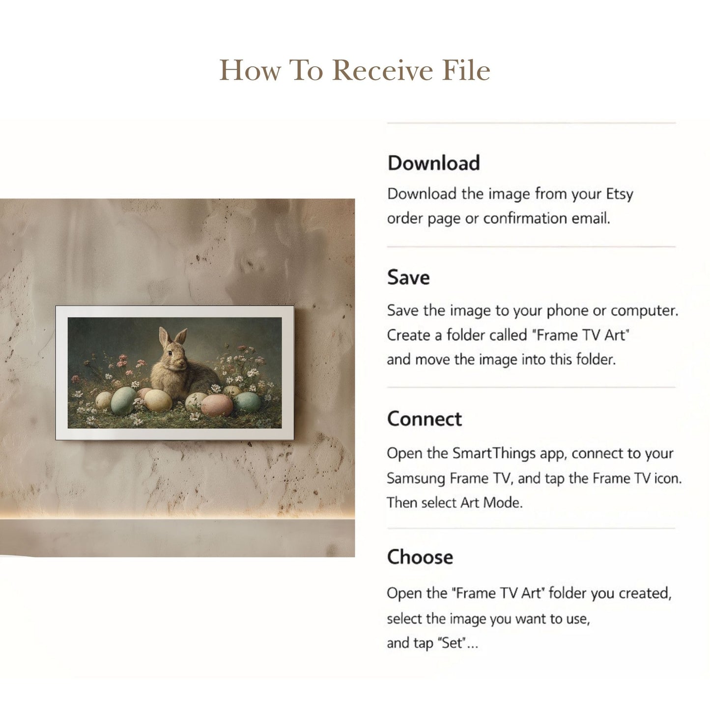 The Wild Rabbit's Secret and the Pastel Treasures #17 | Digital TV Frame Art