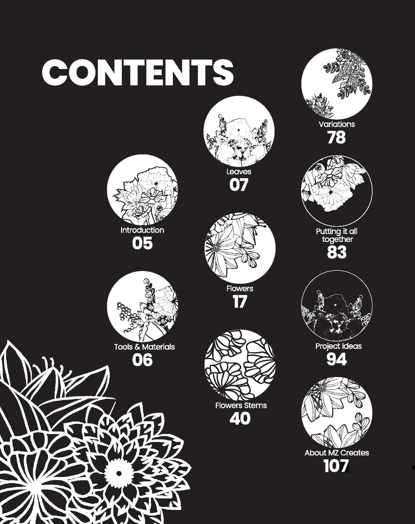 Botanical Line Drawing I by MZ Creates