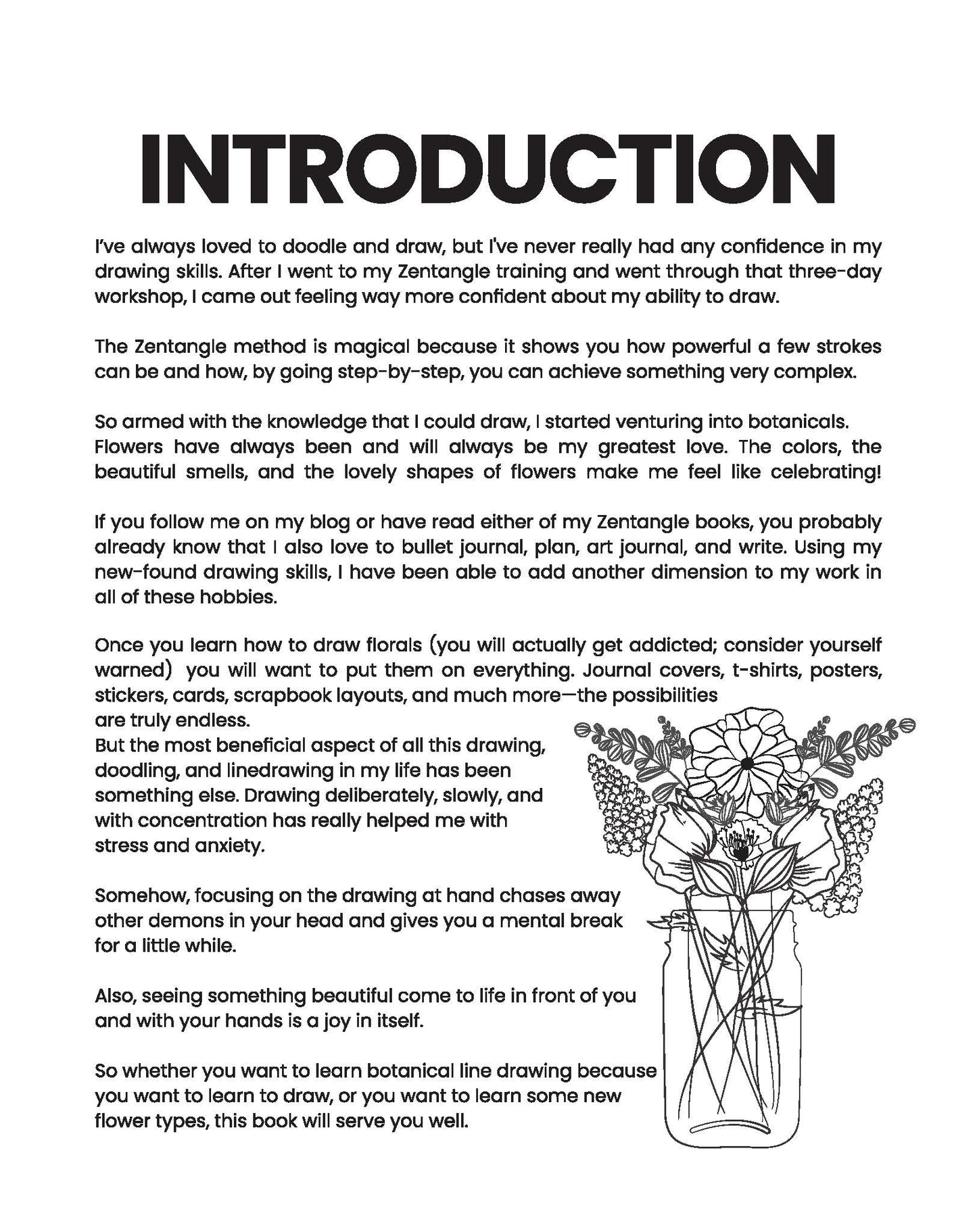 Botanical Line Drawing I by MZ Creates