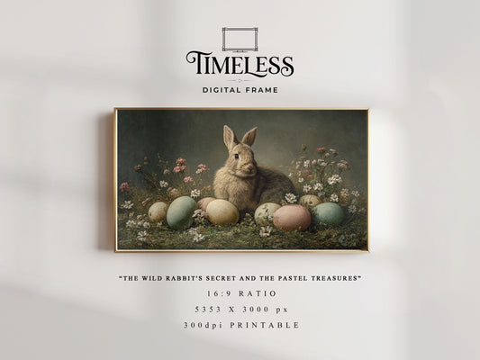 The Wild Rabbit's Secret and the Pastel Treasures #17 | Digital TV Frame Art