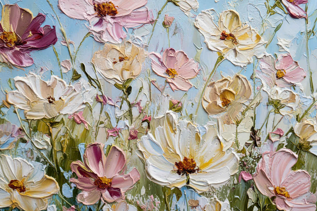 Close-up detail of Azure Serenity at Golden Hour showing azure sky and golden hour texture